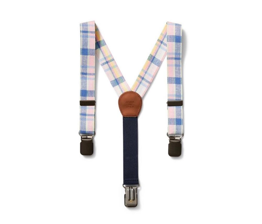 New ~ Janie and Jack Kids Plaid Suspender Size 12-24 Months